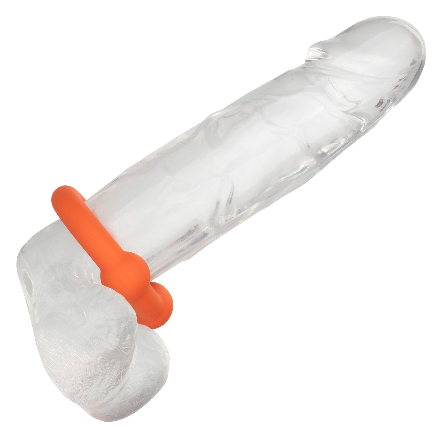 Alpha Liquid Silicone Dual Ball Ring Orange Ultra Stretchy Enhancer Ring