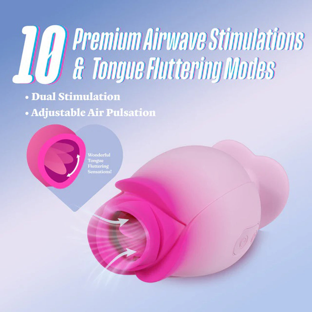 Aria Tulip Trance Wireless Clitoral and Nipple Massager Pink