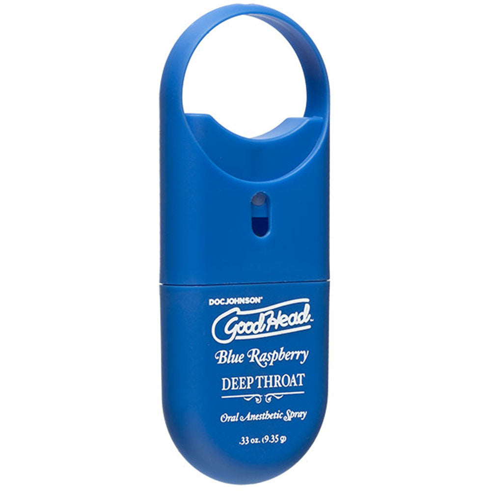 GoodHead Deep Throat Spray To-Go – Oral Numbing Spray - Blue Raspberry 9ml