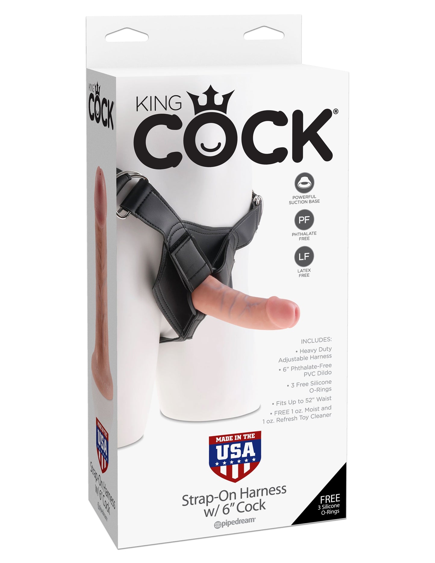 King Cock Strap-On Harness With 6-Inch Realistic Dong – Strap-On Dildo