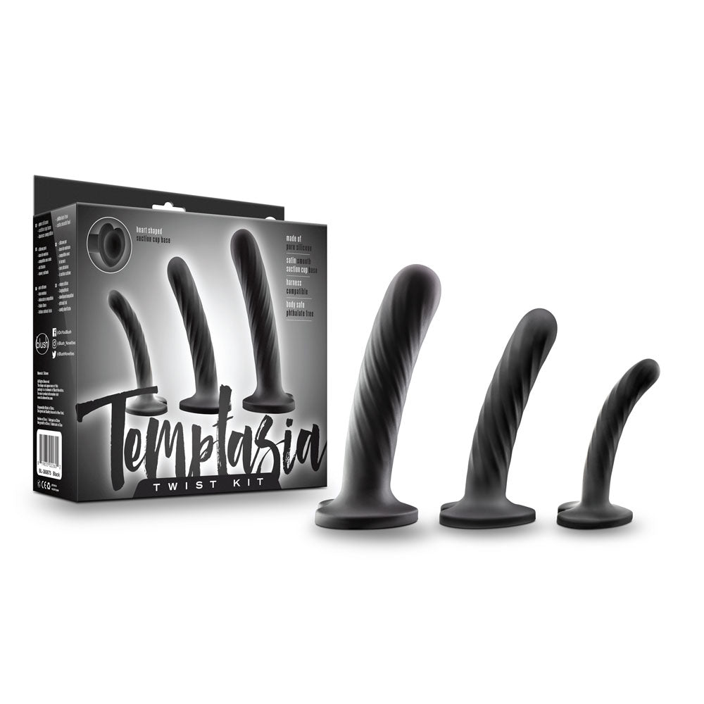 Temptasia Twist Kit Set of Three Unique Swirling Dildos