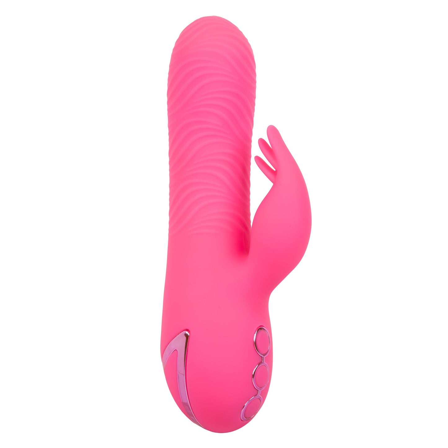 California Dreaming Sacramento Sweetie Pink Dual Stimulator with Rotating Beads and 10 Vibration Modes