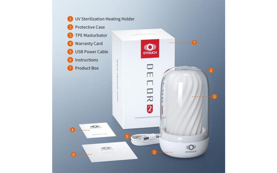 Decor 2 Masturbator Sleeve with UV Sterilization and Heating Unit