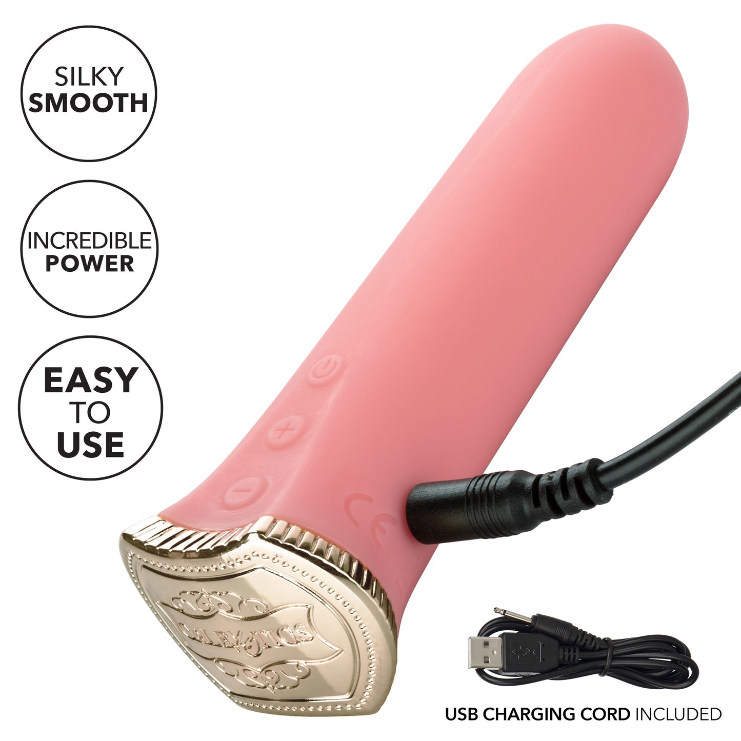 Uncorked Rosé Mini Silicone Vibrator 3 Inch Pink Massager with 10 Speeds
