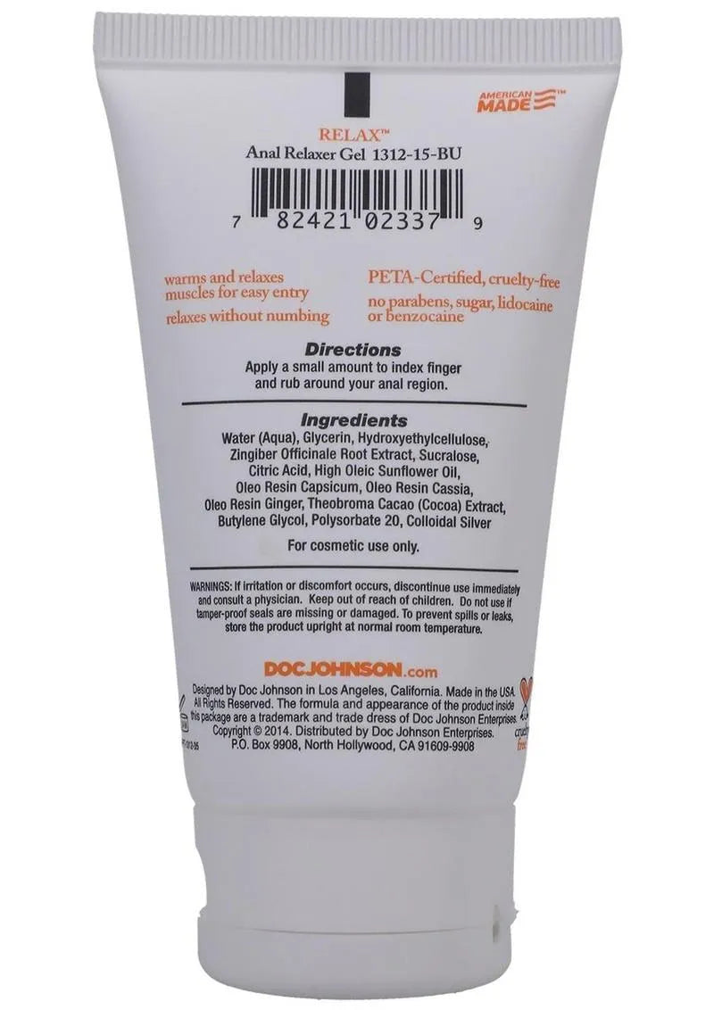 Relax Anal Relaxer – Water-Based 2 Oz Anal Relaxer