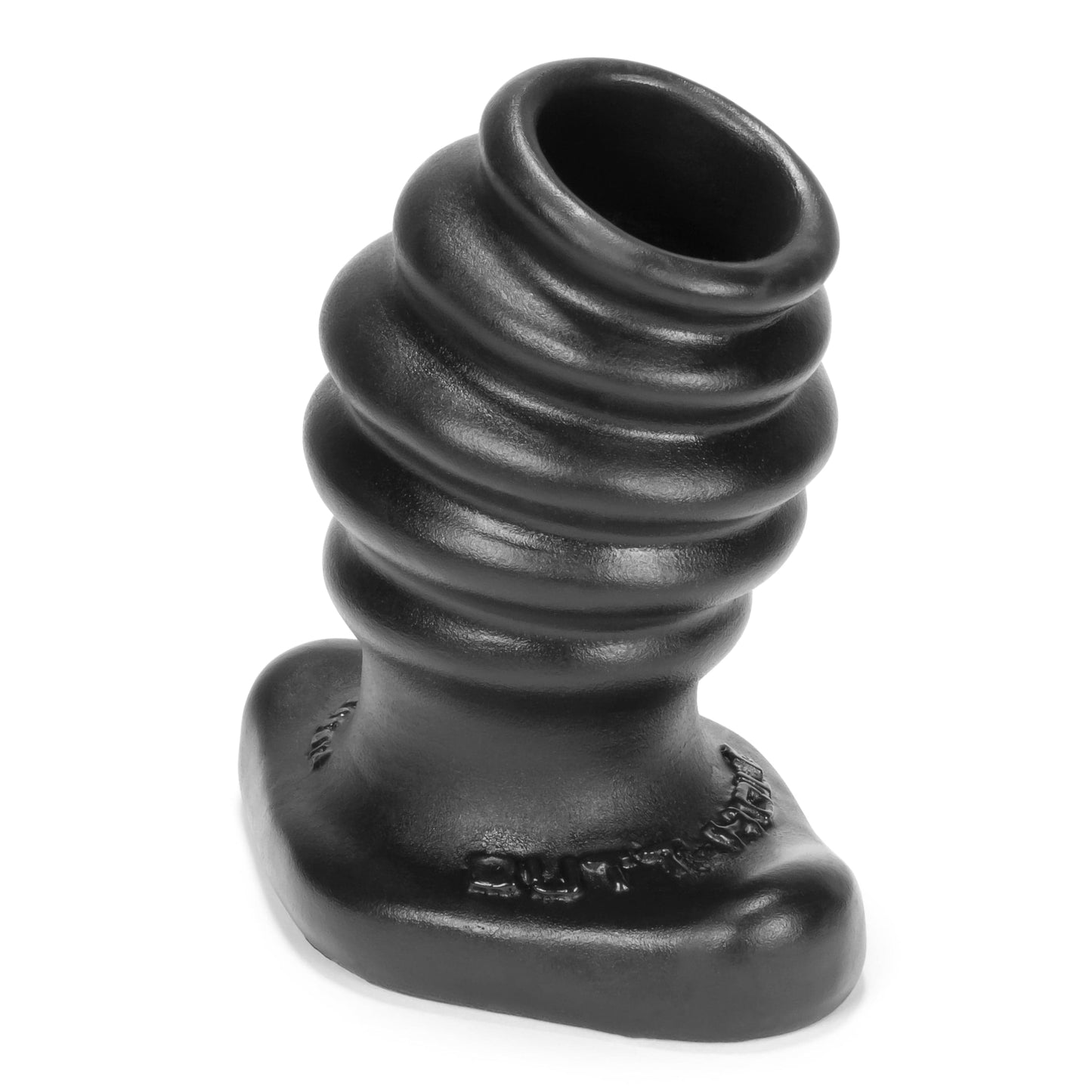 Butthole 2 Hollow Plug Medium Black Silicone