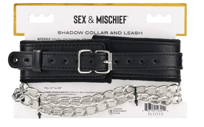 Shadow Collar and Leash – Faux Leather Collar and Leash Set
