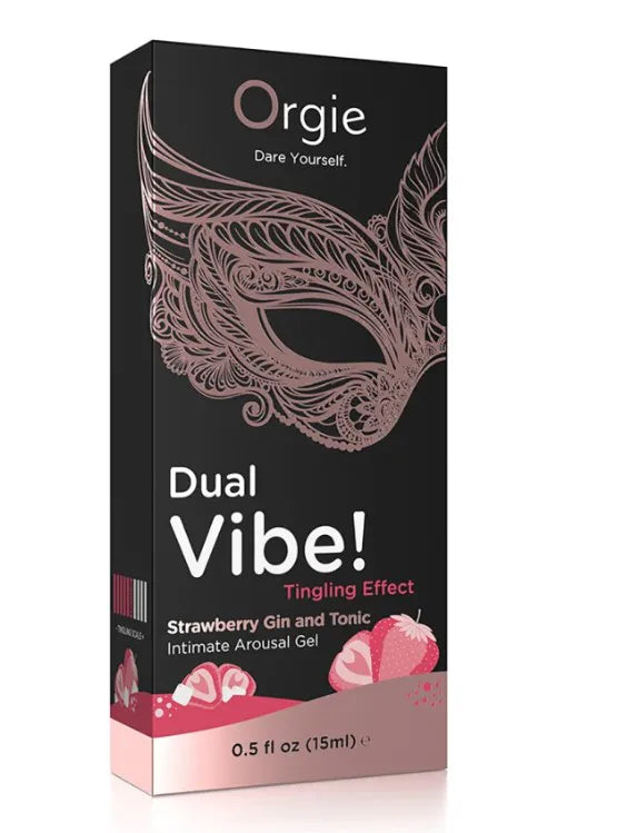 Dual Vibe Gin and Tonic Strawberry Kissable Liquid – Intimate Gel Vibrator