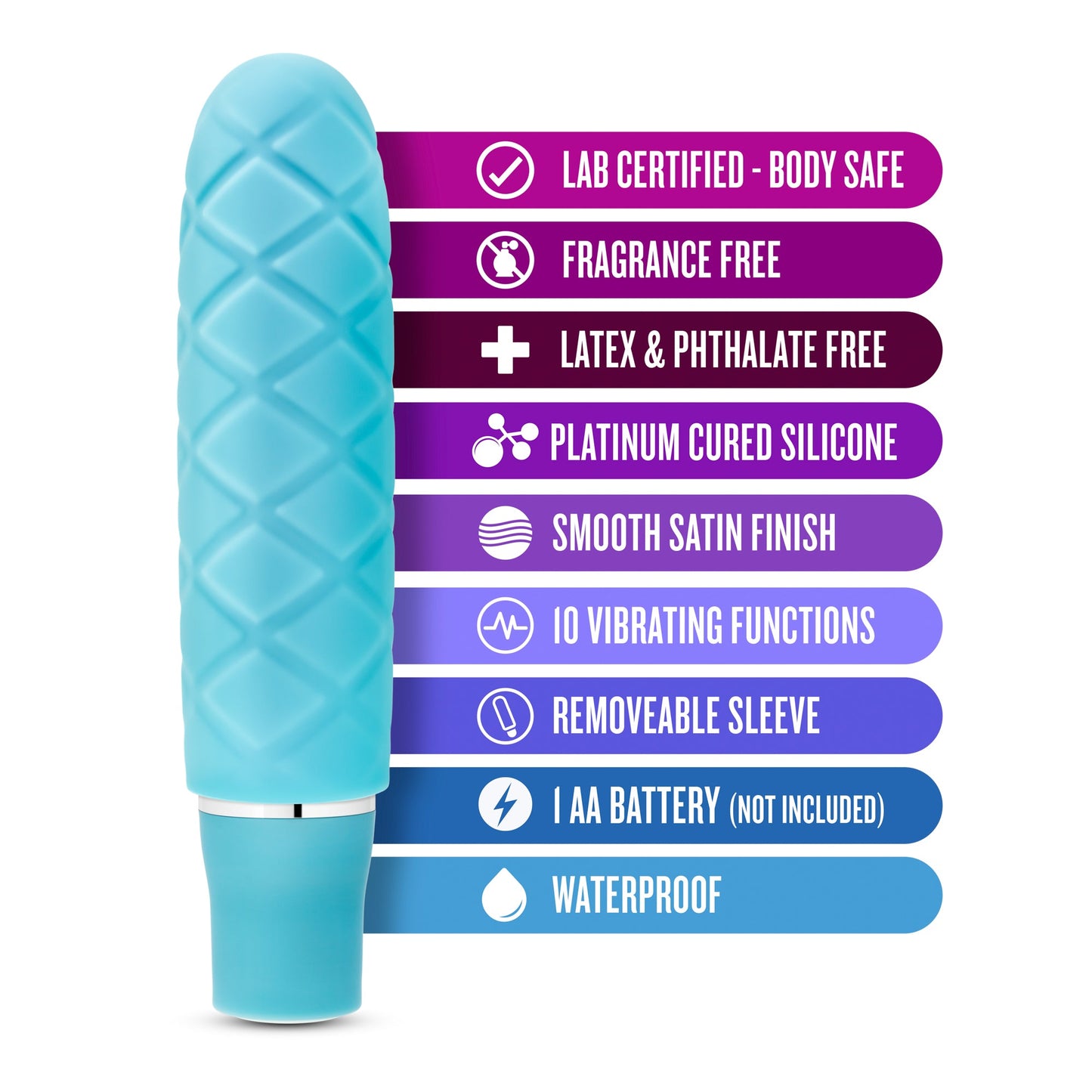 Luxe Cozi Mini Aqua Travel Size Vibrator with 10 Modes
