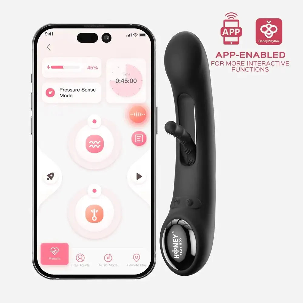 Tempo (Black) – App-Controlled G-Spot Vibrator with Tapping and Vibrating Modes