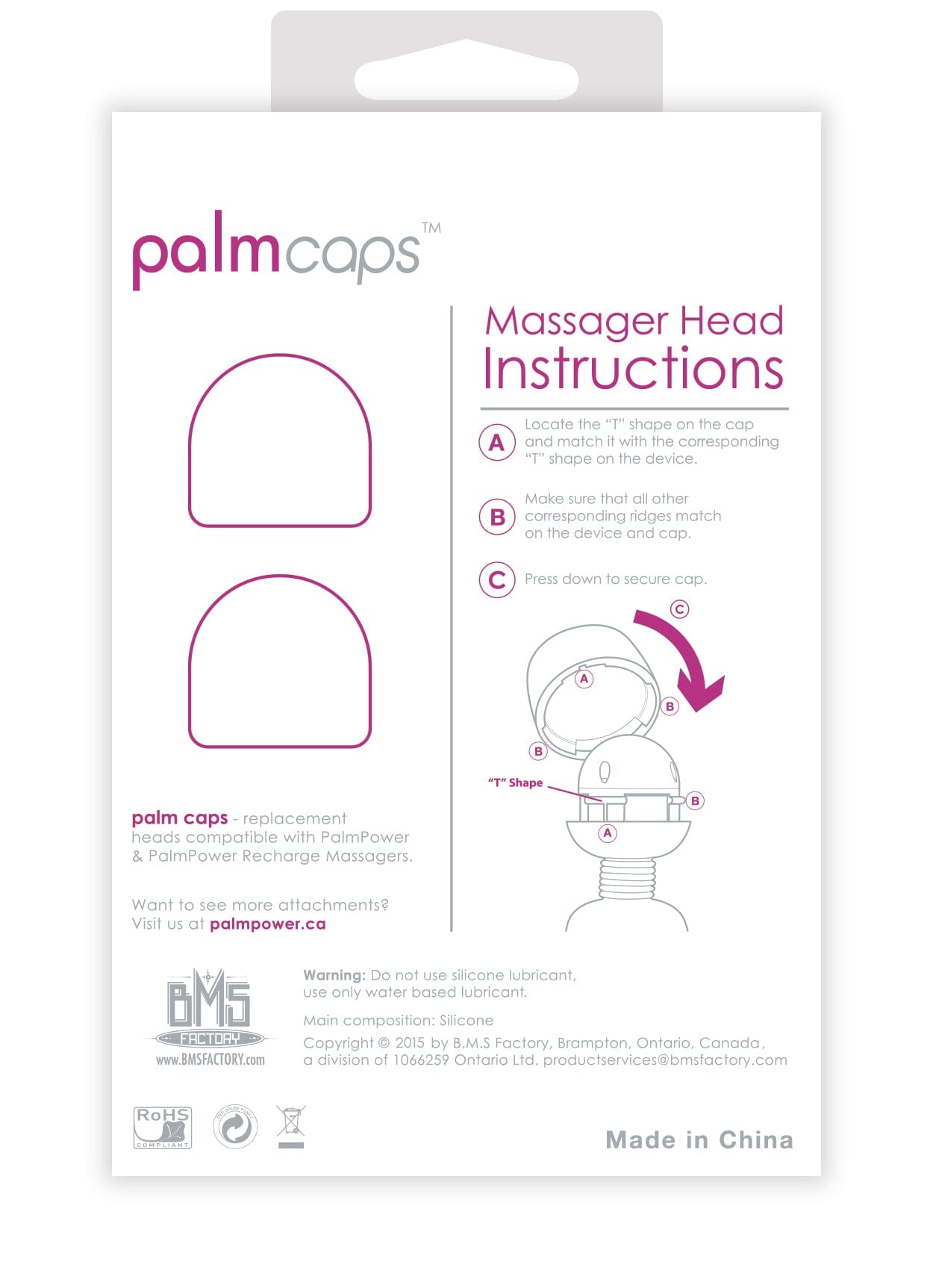 PalmCaps - Replacement Heads For Use With PalmPower Massager