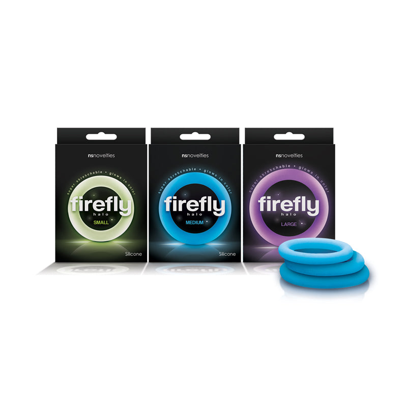 Firefly Halo (Glow in the Dark Clear) – Small 50mm Silicone Cock Ring