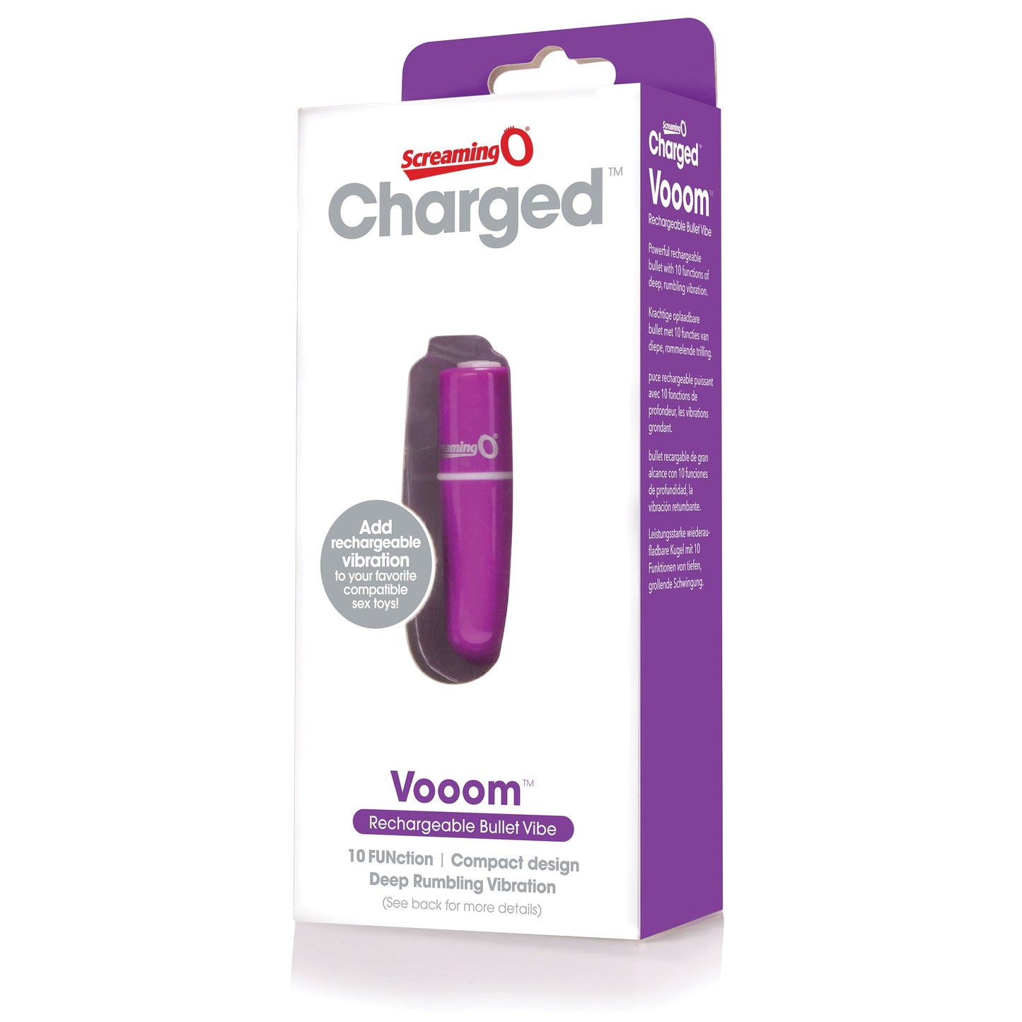 Vooom Bullet – Waterproof 10-Function Portable Bullet Vibrator