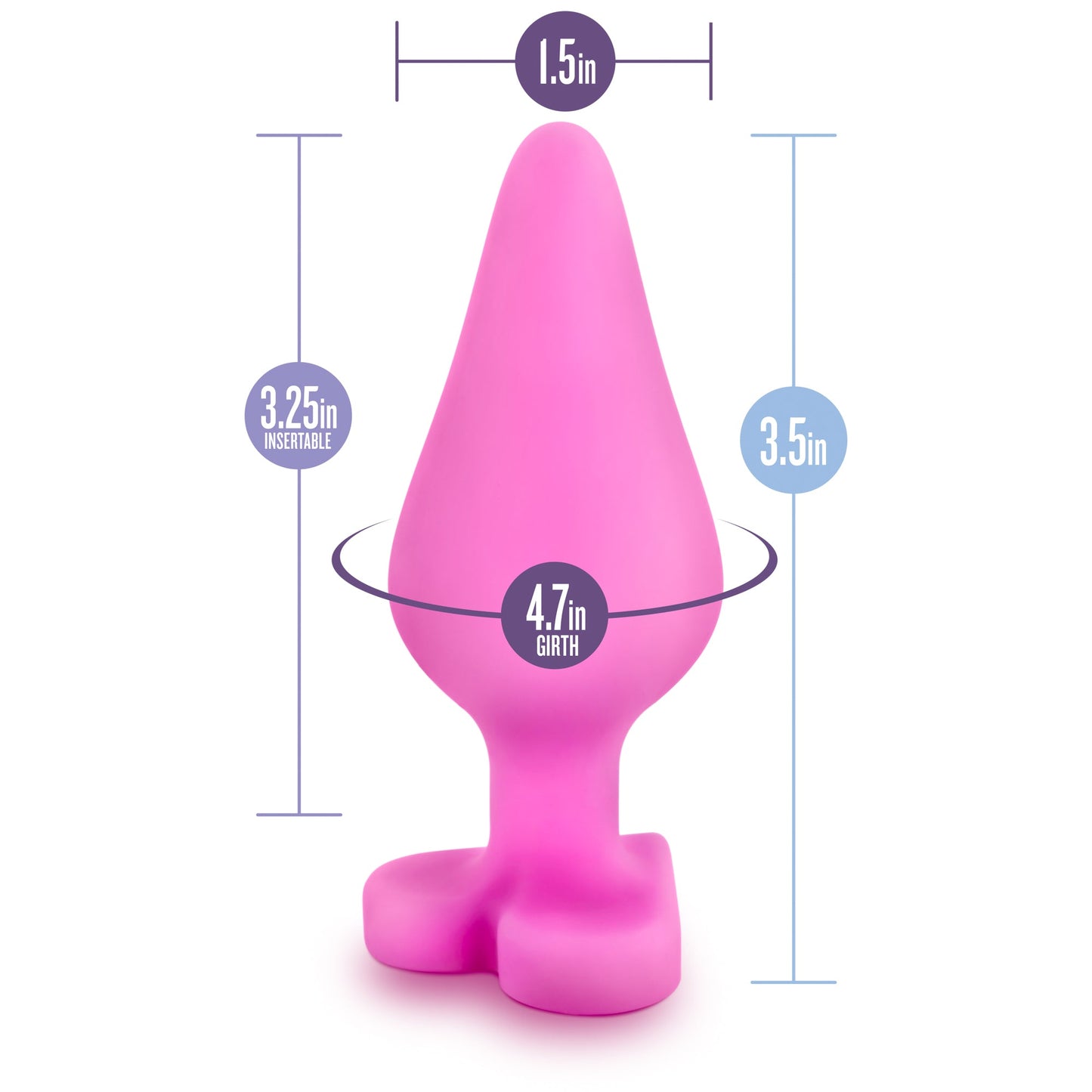 Naughty Candy Heart Be Mine Silicone Anal Plug Gift