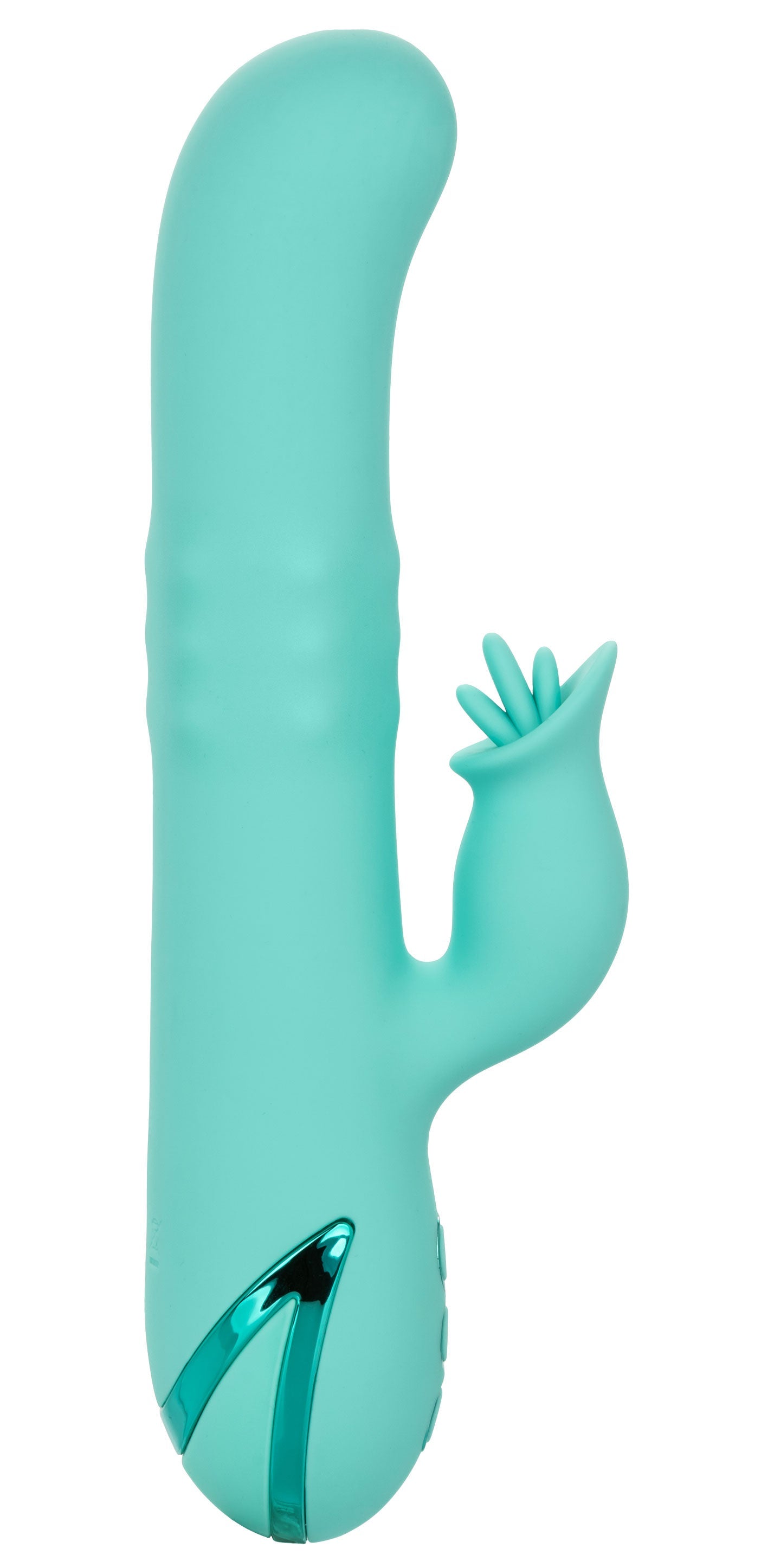 California Dreaming Bel Air Bombshell Silicone Vibrator in Aqua Blue with Triple Motors and 10 Vibration Functions