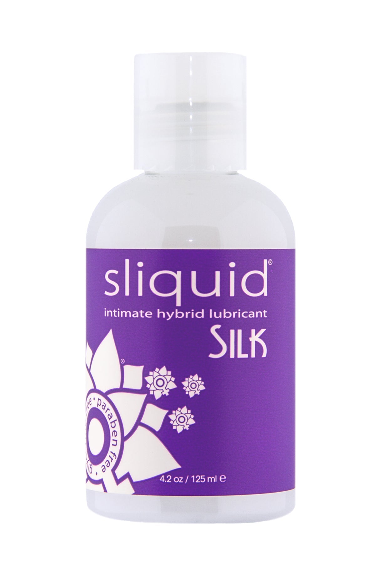 Sliquid Naturals Silk Hybrid Lubricant (125ml) – Vegan Friendly Long-Lasting Personal Lubricant
