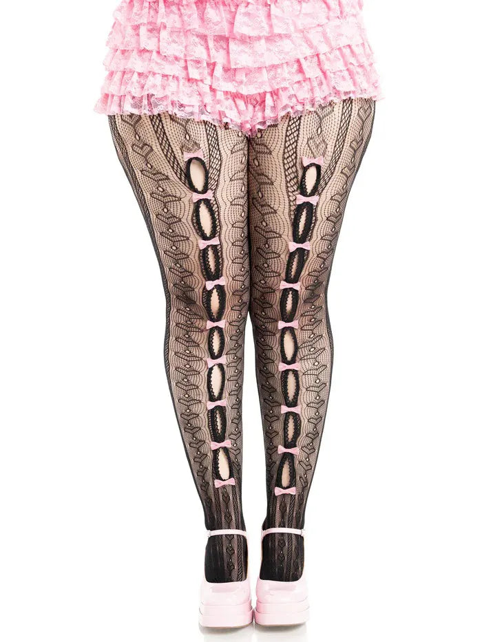 Plus Sweetheart Striped Tights – Plus Size Tights