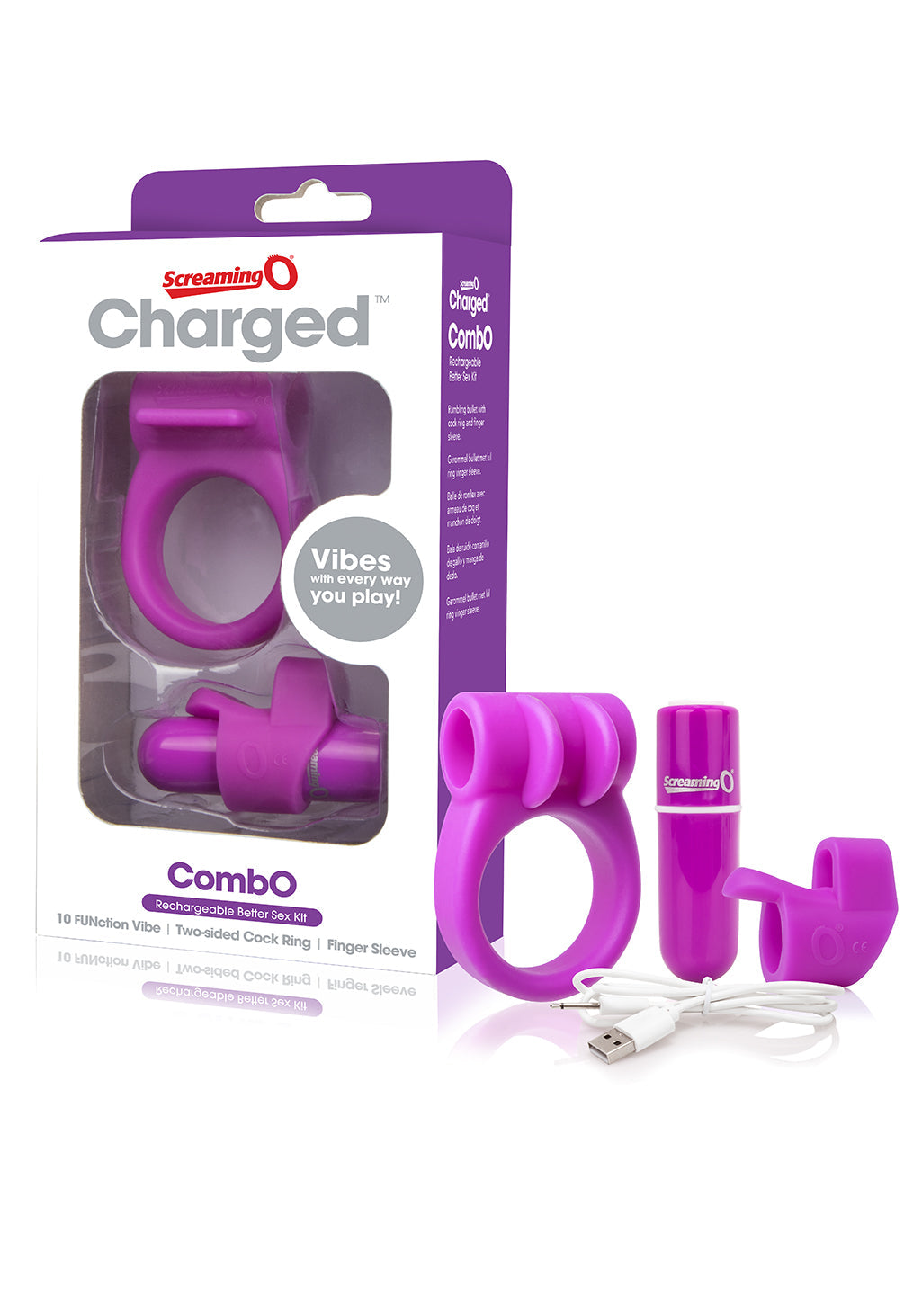 Charged Combo Kit 1 – Body-Safe Silicone Cock Ring and Fingertip Sleeve Kit