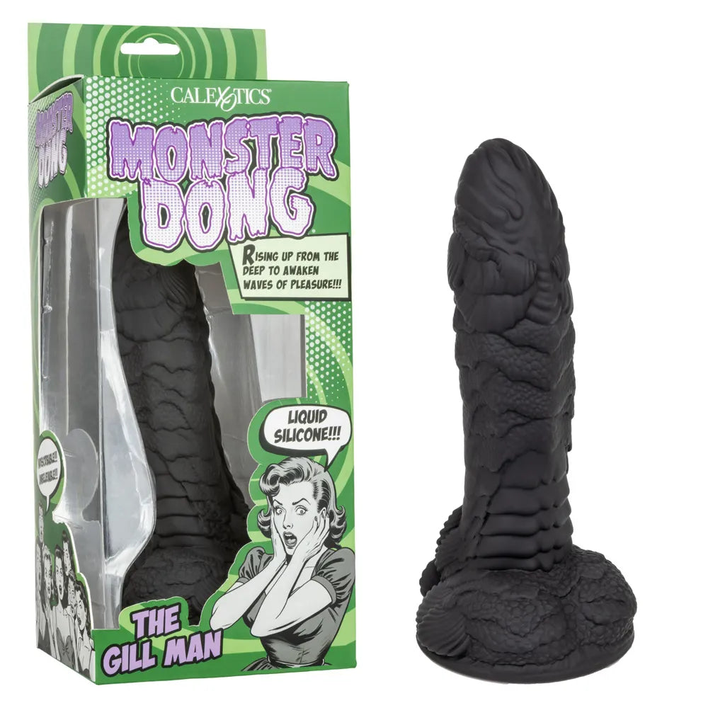 Monster Dong The Gill Man (Black) – Waterproof Realistic 7.2" Dildo