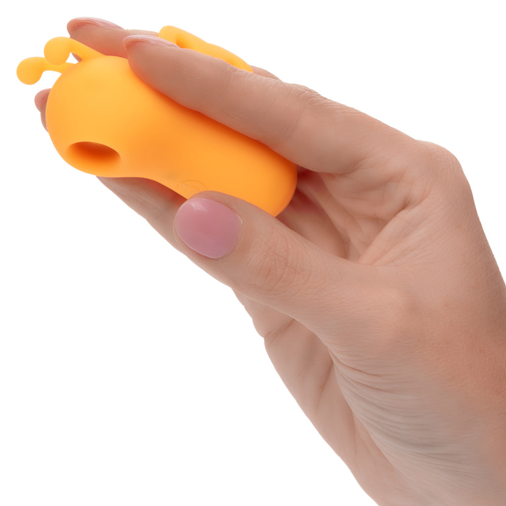 Neon Vibes The Buzzing Vibe Orange Silicone Finger Teaser with 10 Vibration Functions and Rechargeable