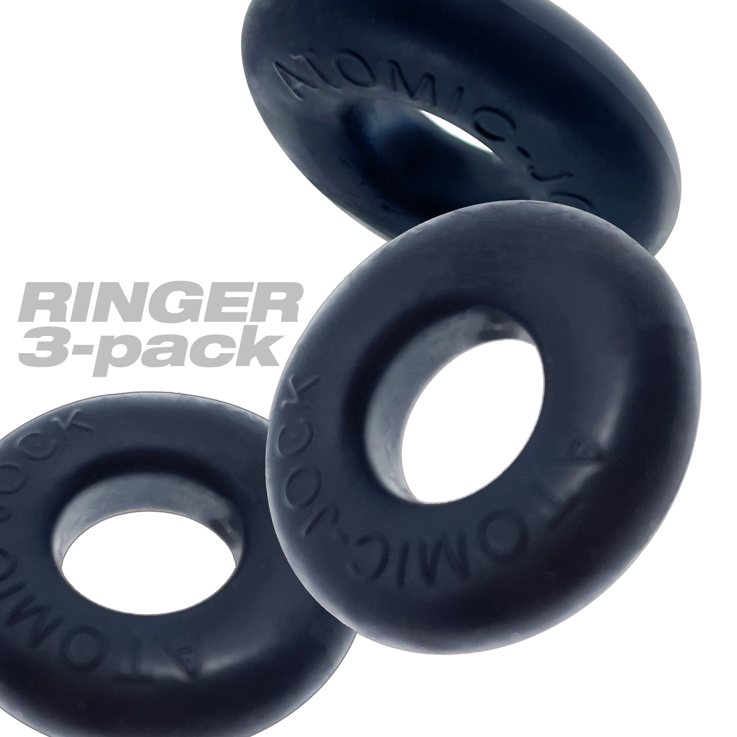 Oxballs Ringer 3-Pack (Night Black) – Silicone Cockring Set
