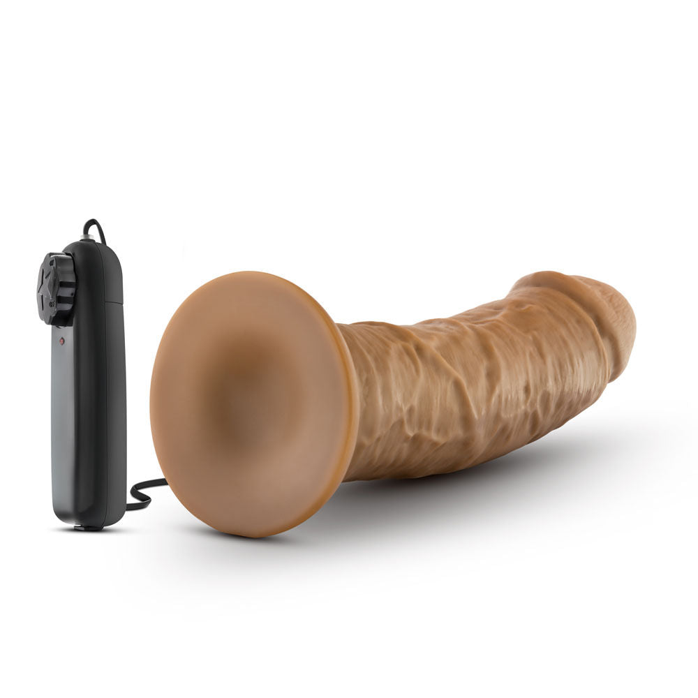 Dr Joe 8 Inch Realistic Vibrating Dildo with Suction Cup Mocha