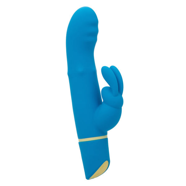 Love Bunny Beaded G Bunny Blue Silicone Waterproof Vibrator 7.5 Inch