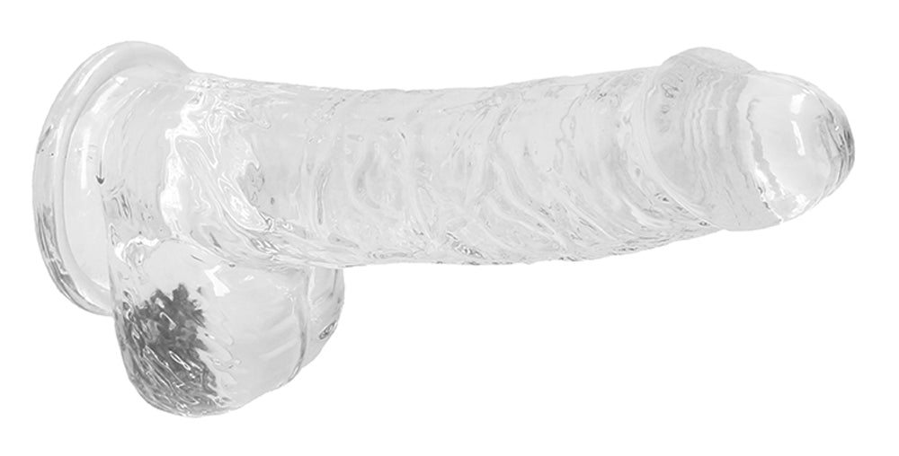RealRock 6 Inch Transparent Crystal Clear Dildo – Realistic Body-Safe Dildo