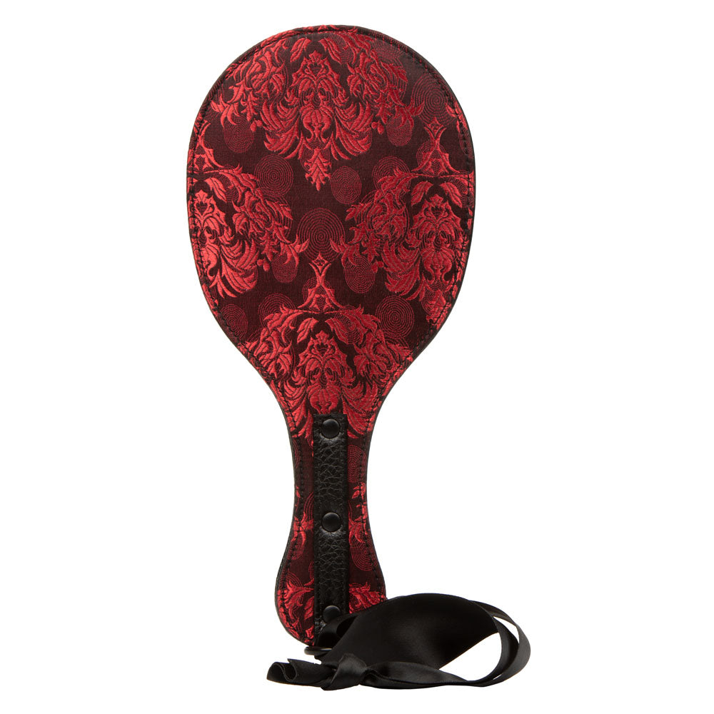 Scandal Round Double Paddle Red and Black Plush Dual Layer Paddle