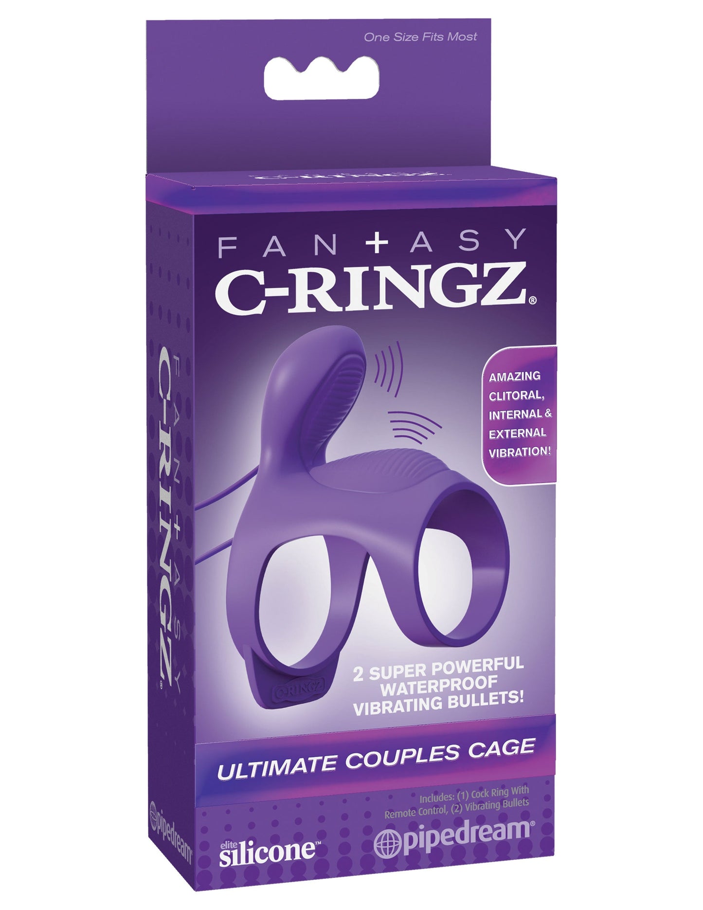 Fantasy Ultimate Couples Cock Cage Ring with Vibrating Bullets