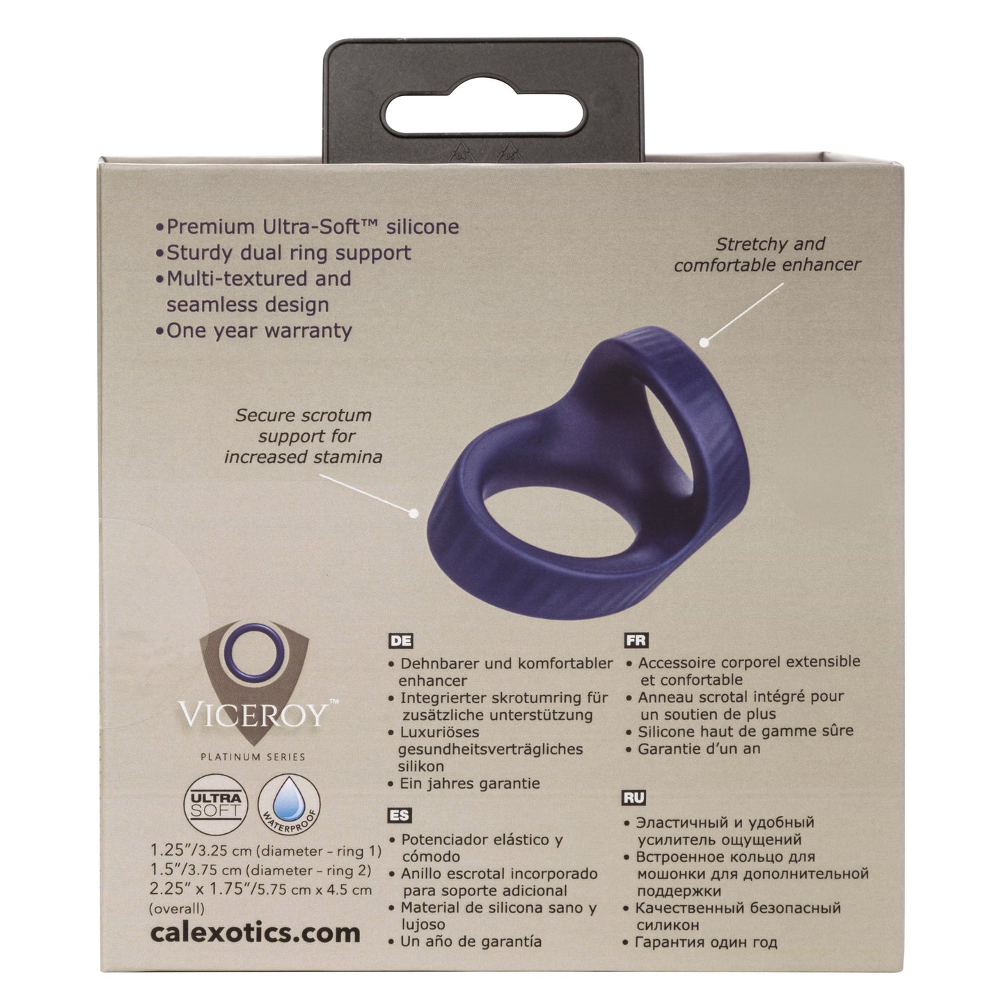 Viceroy Max Dual Silicone (Black) – Stretchy Stamina Cock Ring
