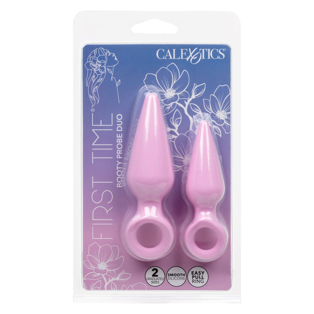 First Time Booty Probe Duo (Pink) – Beginner-Friendly Anal Probes Set