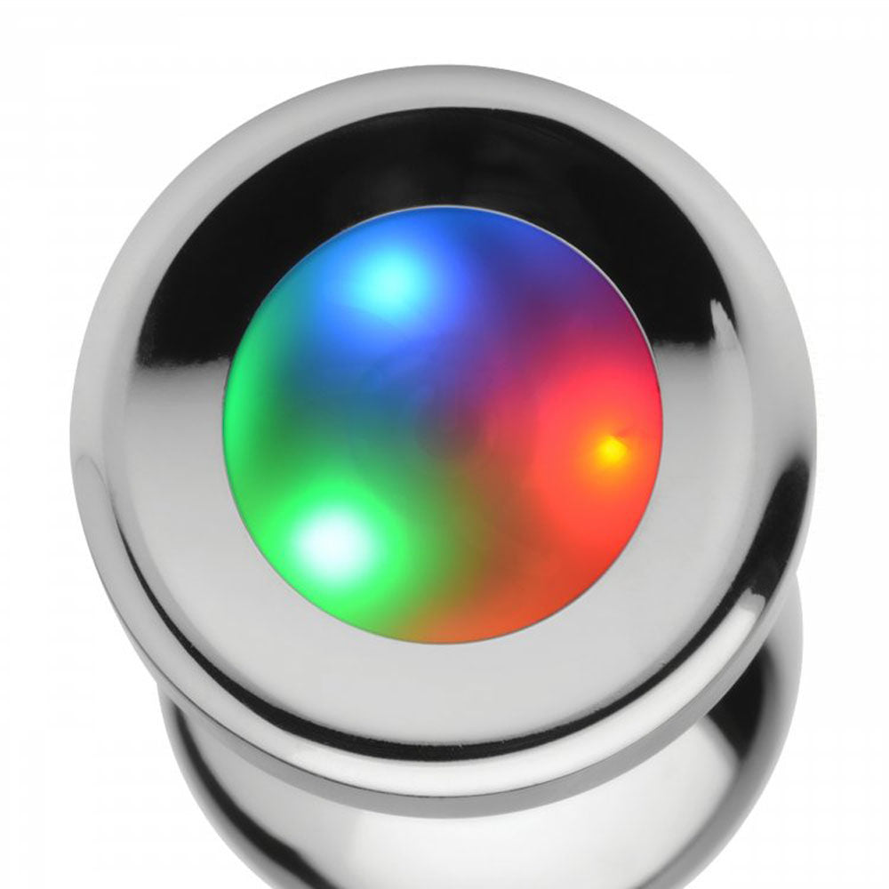Light Up Large Anal Plug – Weighted 3 LED Light Patterns Anal Plug