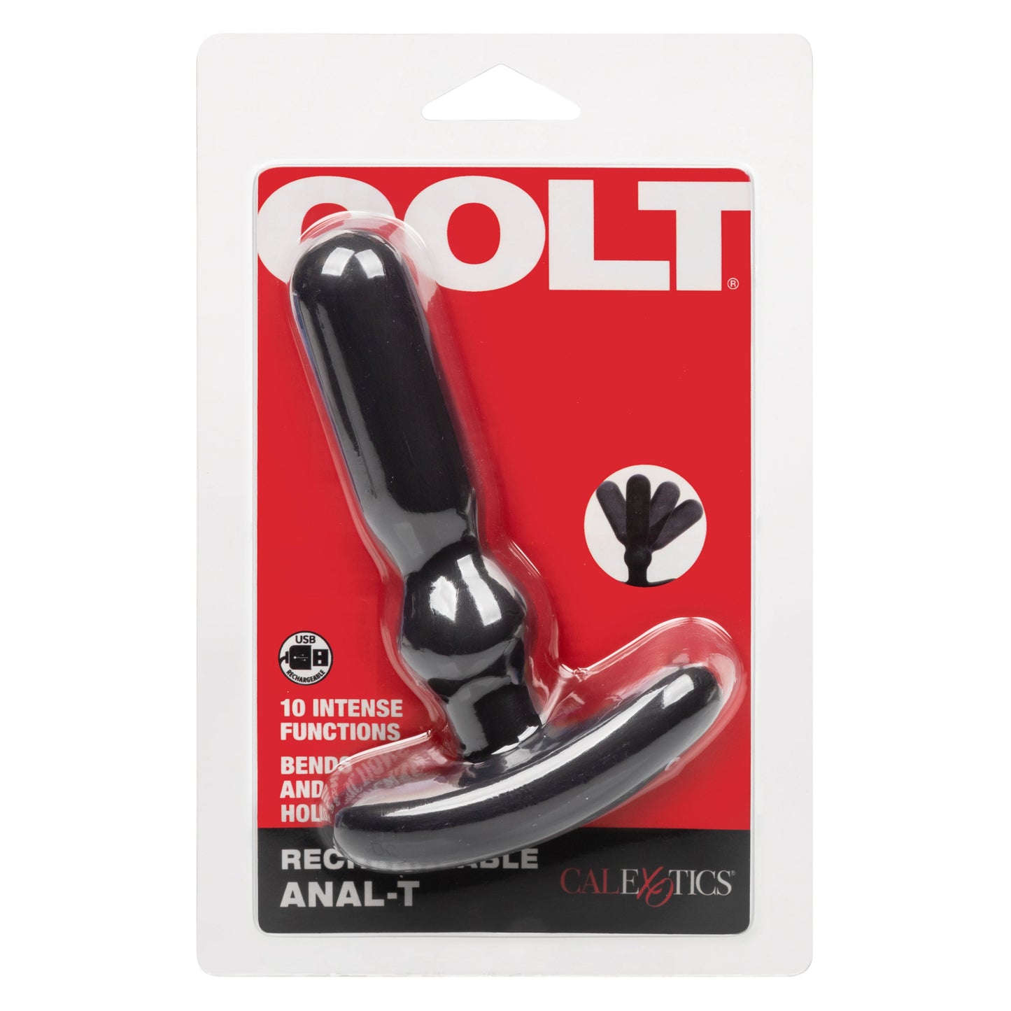 Colt Anal-T Black Flexible Vibrating Probe with 10 Intense Functions