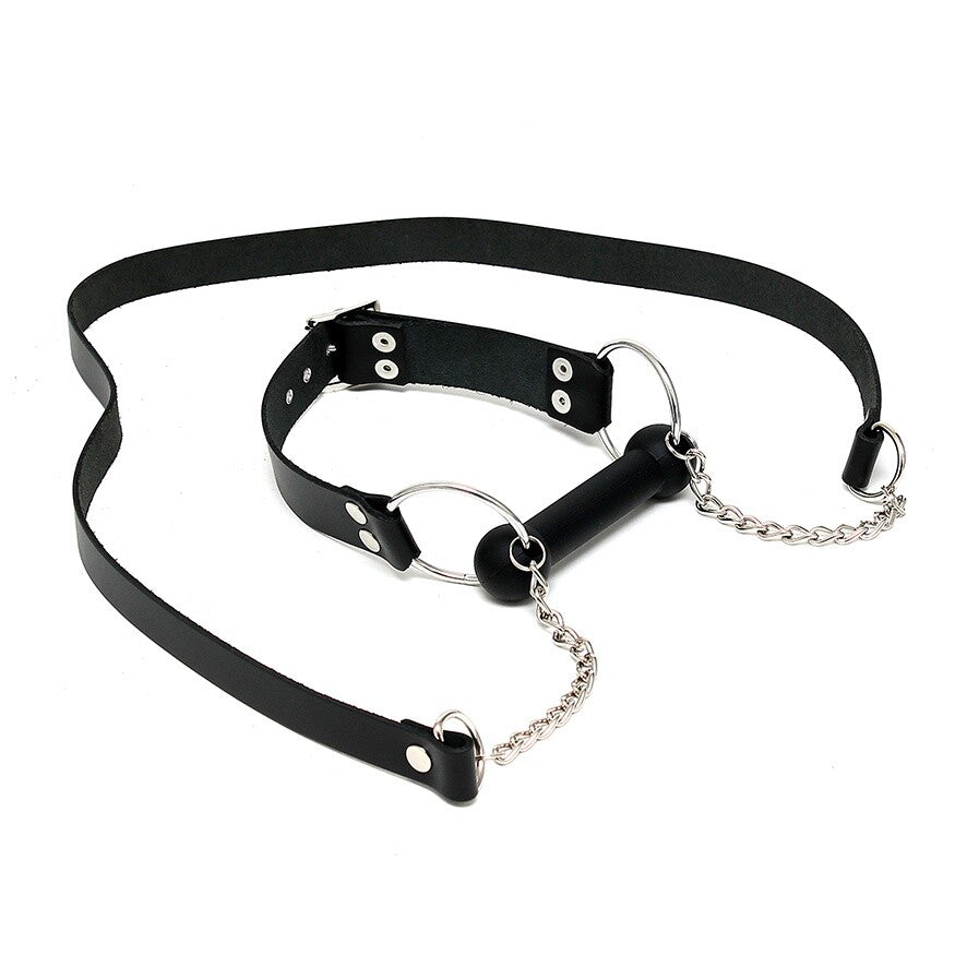 Rimba Leather Horse Bit Gag with Adjustable Reins – Leather Gag