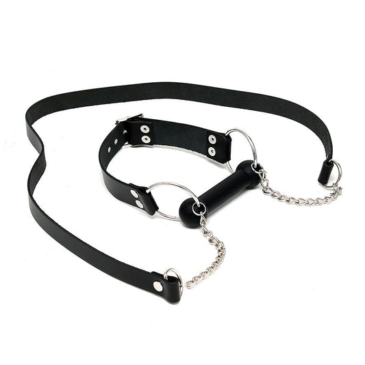Rimba Leather Horse Bit Gag with Adjustable Reins – Leather Gag