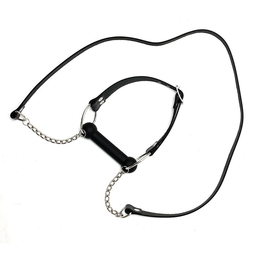Rimba Leather Horse Bit Gag with Adjustable Reins – Leather Gag