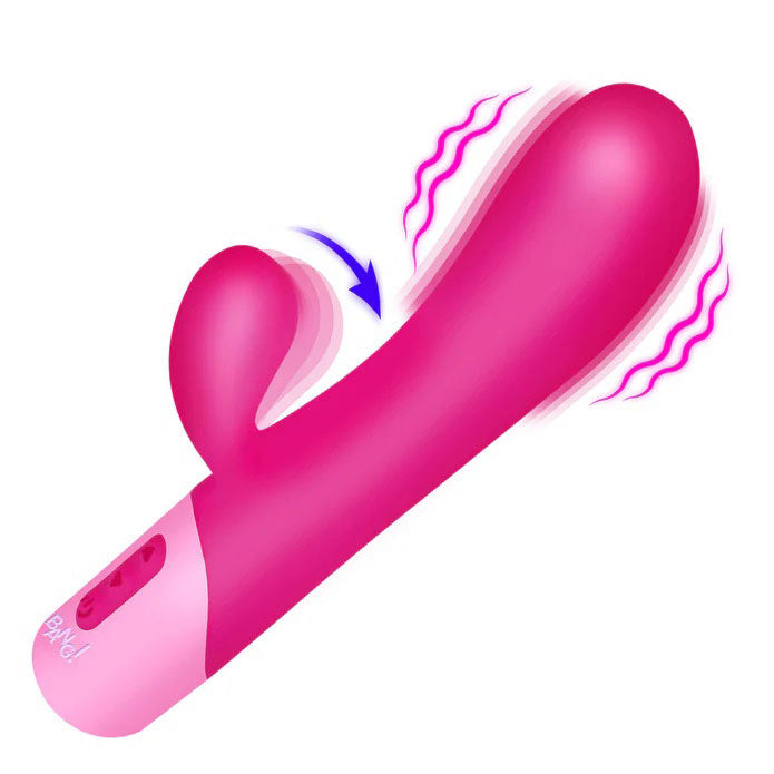 Clit Tapping Vibrating Rabbit (Pink) – Flexible Silicone Rabbit Vibrator
