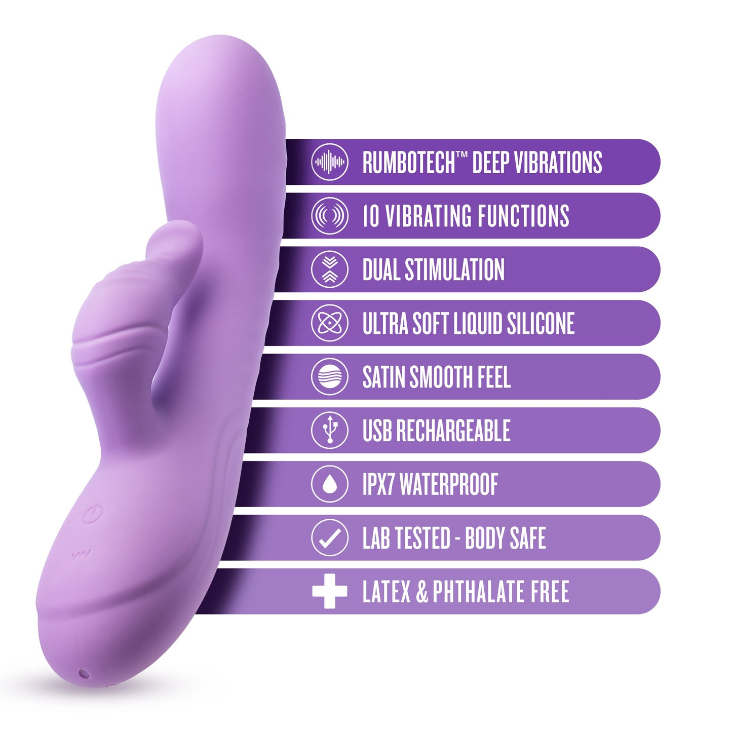 Blush Evelyn – Powerful Rabbit Vibrator with Dual Stimulation