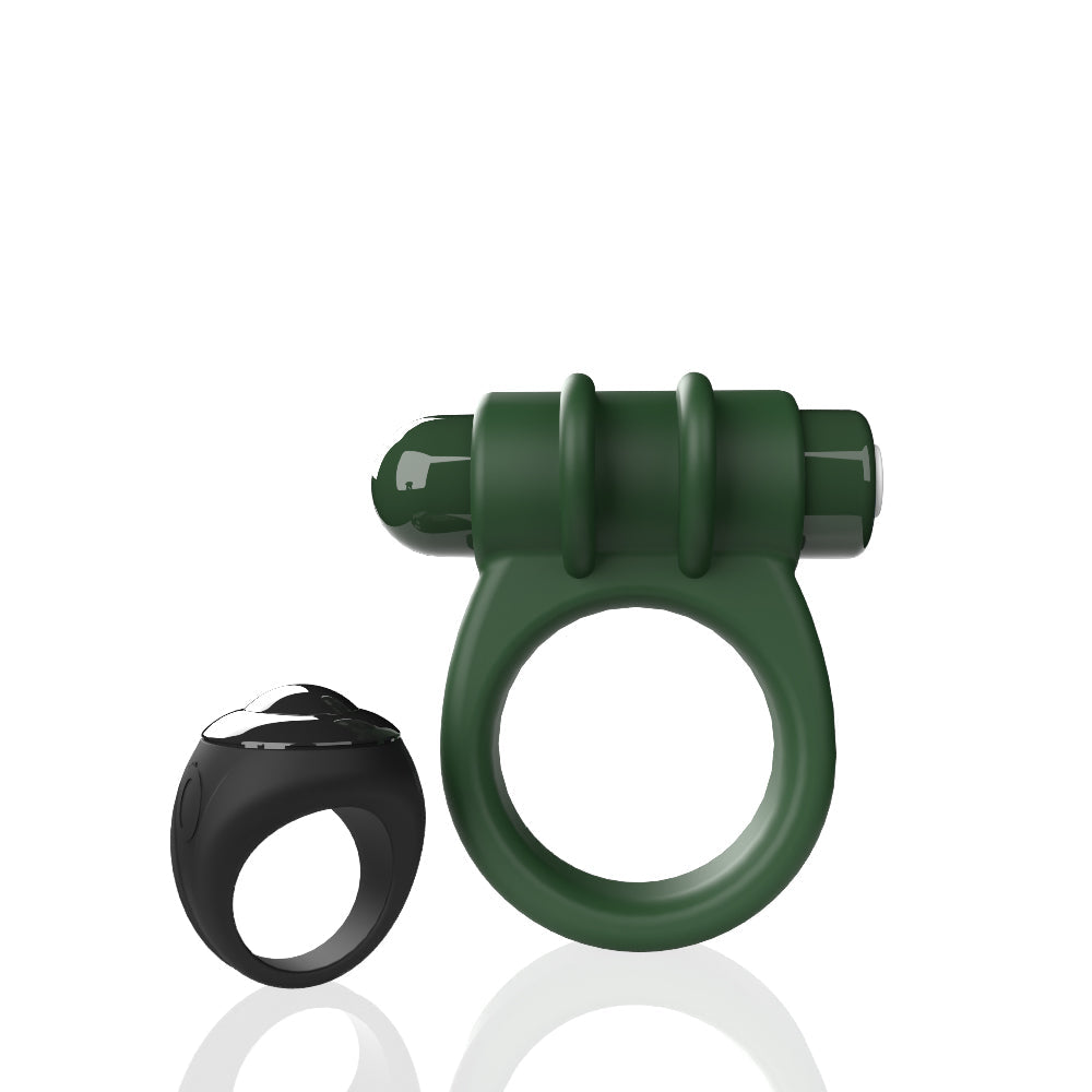 Remote Control Switch Vibe (Green) – Rechargeable Waterproof Double-Sided Vibrating Cock Ring
