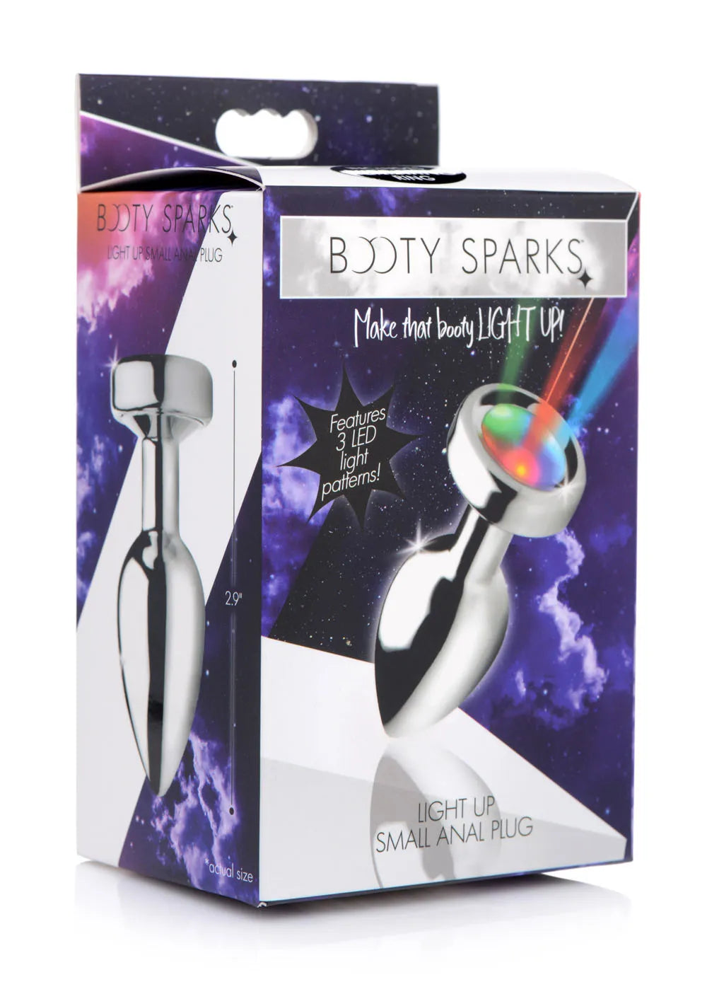 Light Up Small Anal Plug – 2.9 Inch Weighted Anal Plug with LED Lights