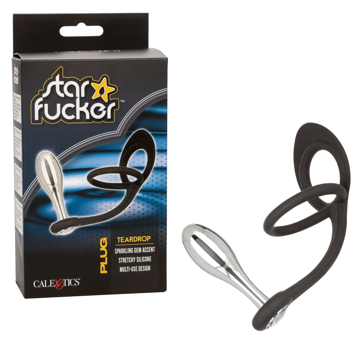Star Fucker Teardrop Plug And Cockring – Silicone And Metal Dual Enhancer Plug And Cockring