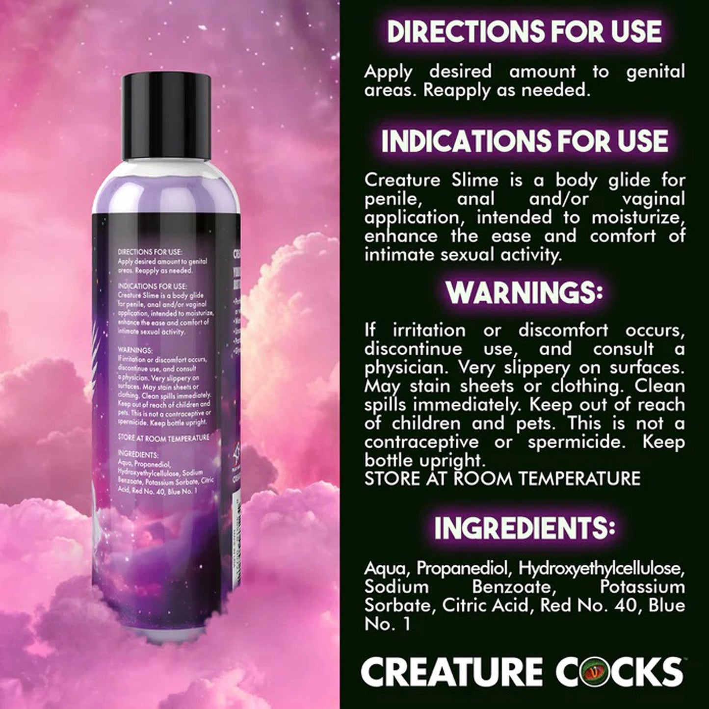 Creature Slime by Creature Cocks 237ml Water Based Lubricant