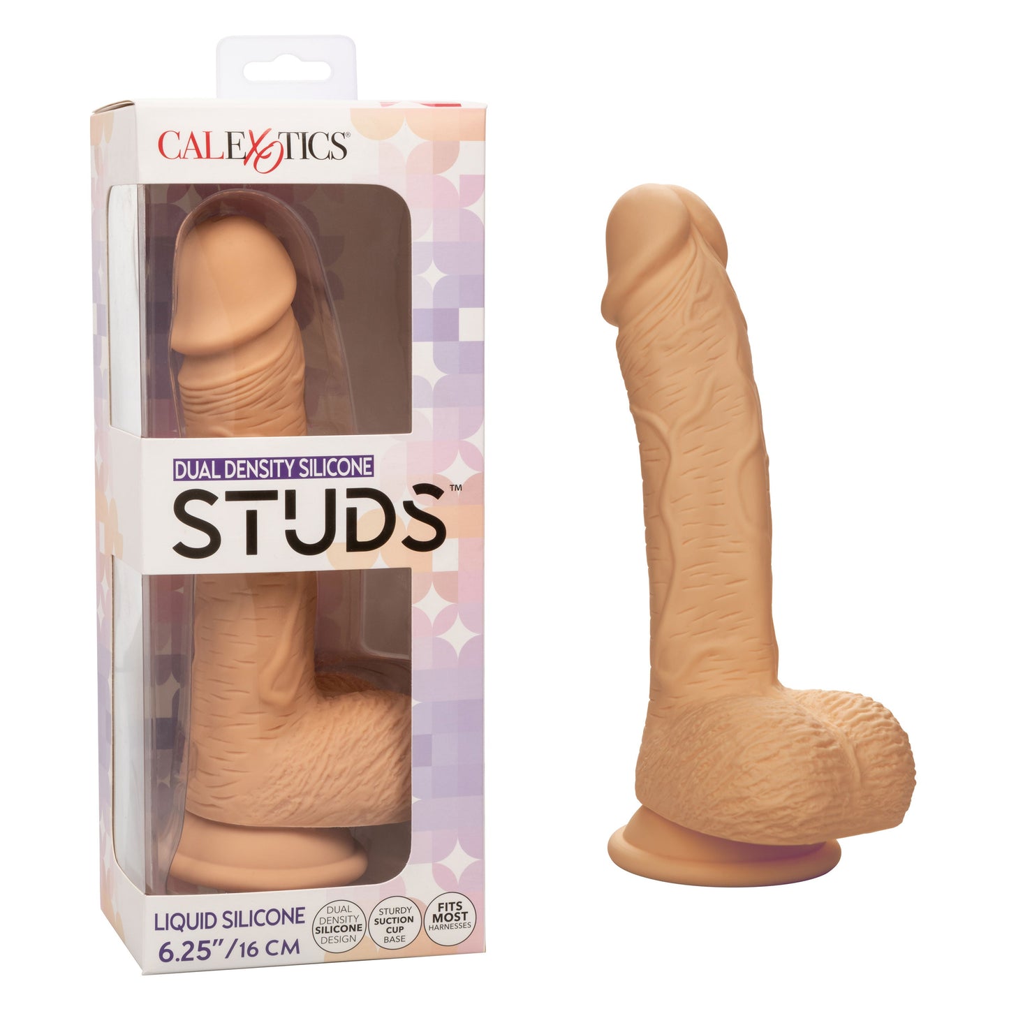 Dual Density Silicone Studs 6.25 Inch / 16 cm Ivory Realistic Flexible Design with Suction Cup Base