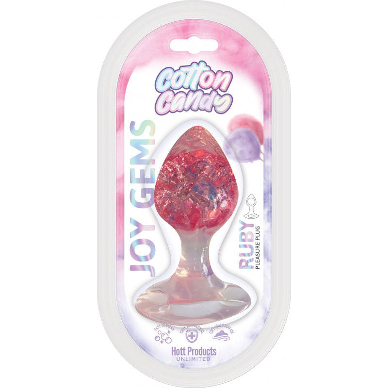 Cotton Candy Joy Gems Sapphire Butt Plug With Gemstone Design