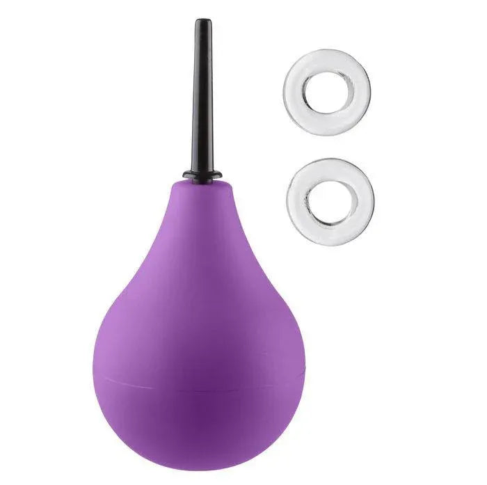 Cloud 9 Fresh and Deluxe Anal Enema Bulb With Soft Tip and C-Rings – 7.6oz Douche
