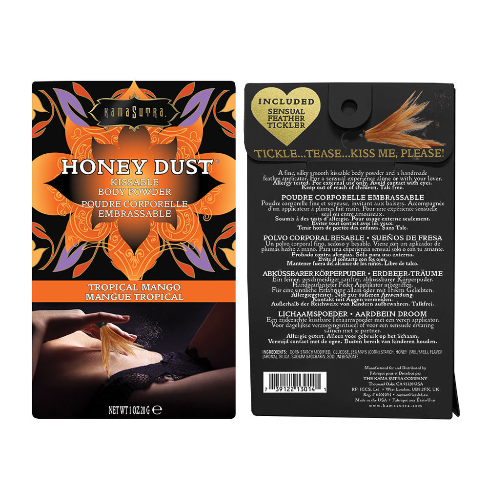 Honey Dust Tropical Mango – Kissable Moisture-Wicking Body Powder with Feather Applicator