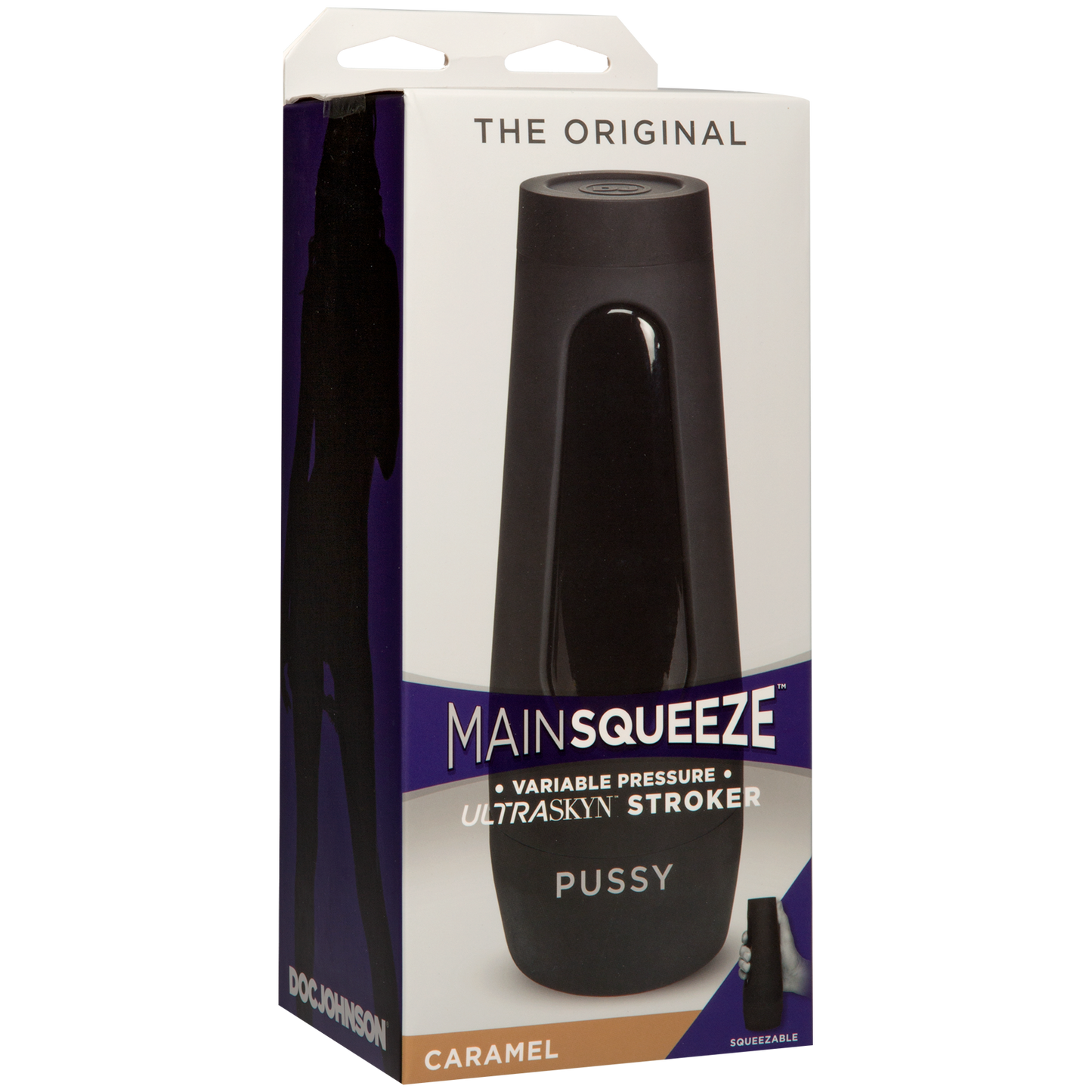 Doc Johnson Main Squeeze Original Pussy – Masturbator with Squeezable Grip and Suction Control