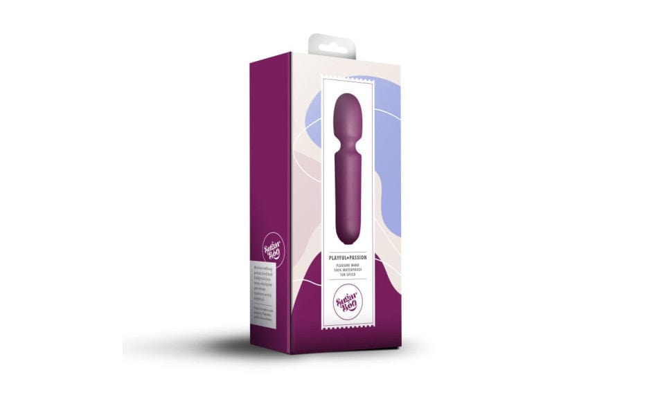 SugarBoo Playful Passion Wand Vibe Burgundy for Relaxation