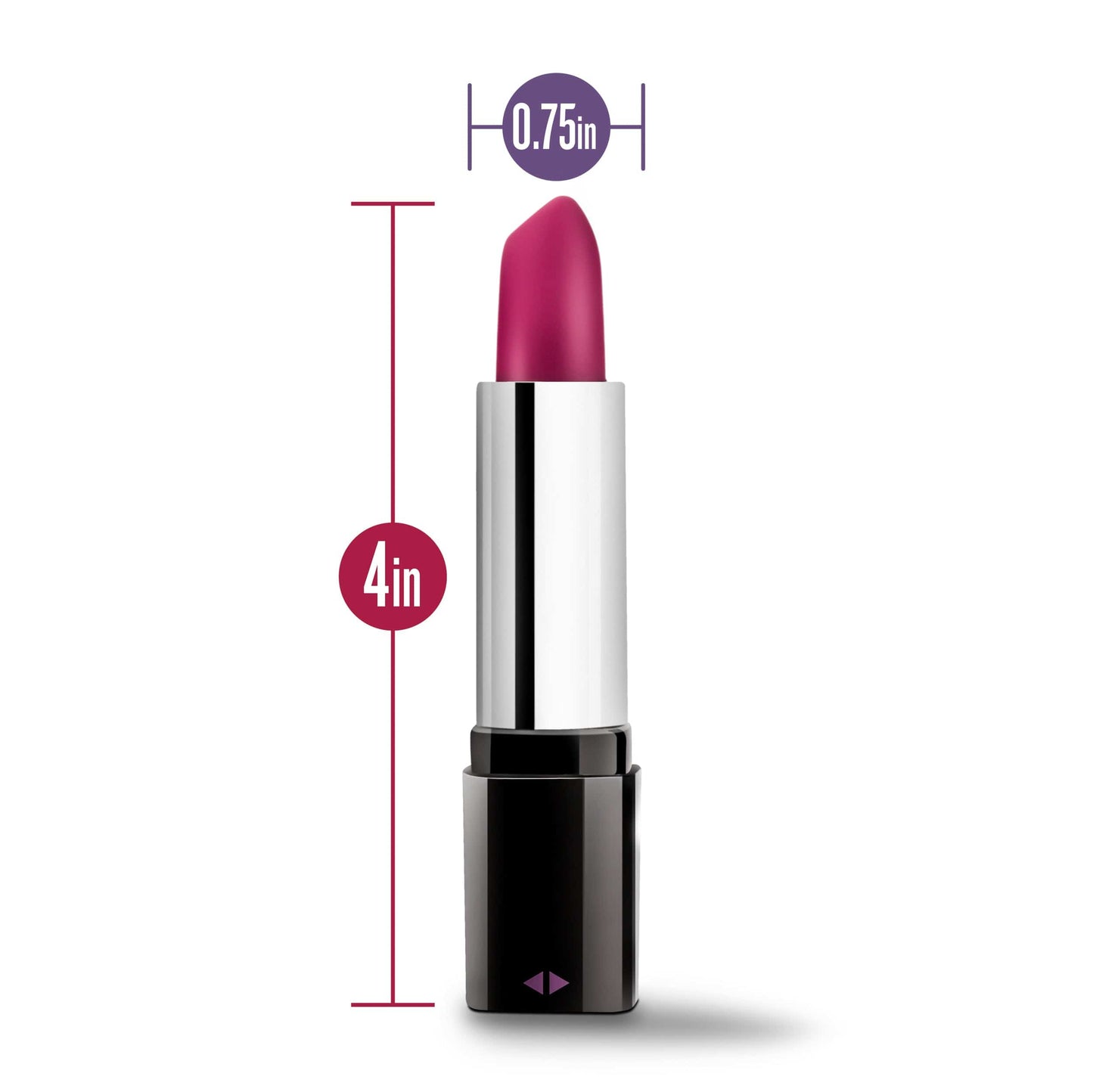 Rose Lipstick Vibe Black 4 Inch Compact Pleasure Toy